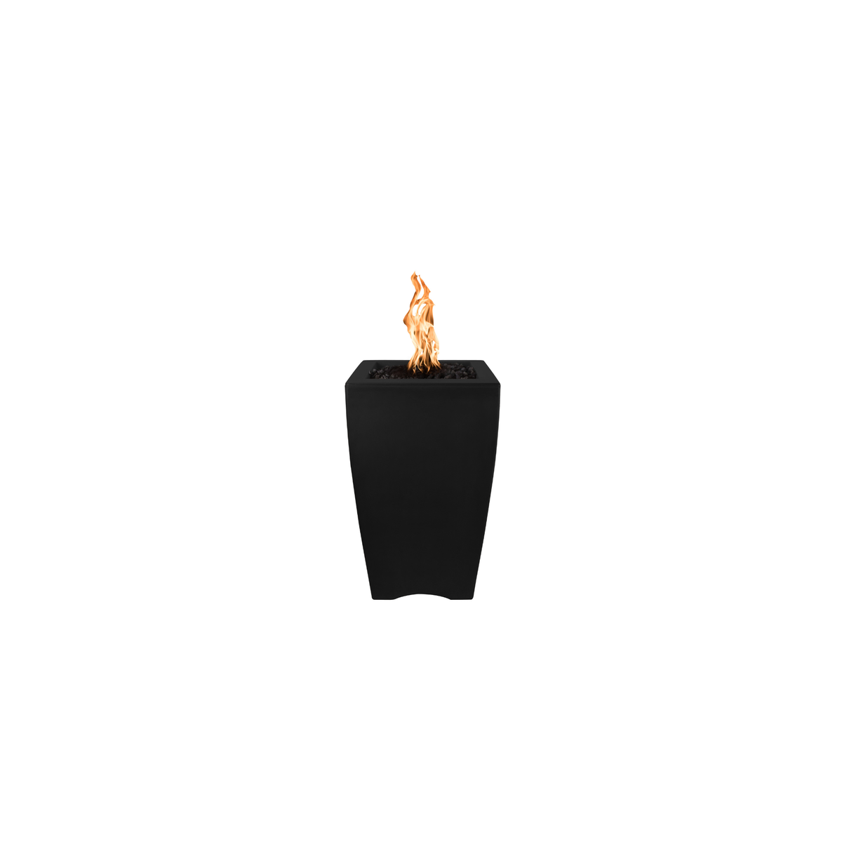 20" Square Baston Fire Pillar - GFRC Concrete - Black - Match Lit - Liquid PropaneOPT-BSTON20-BLK-LPOPT-BSTON20-BLK-LP