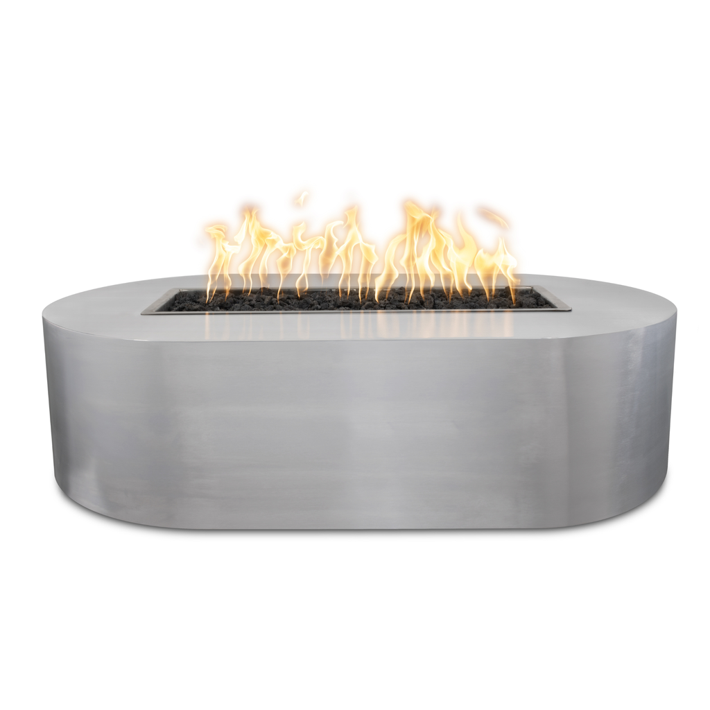 Bispo 48" x 24" Fire Pit - Stainless Steel - Match LitOPT-BSPSS48