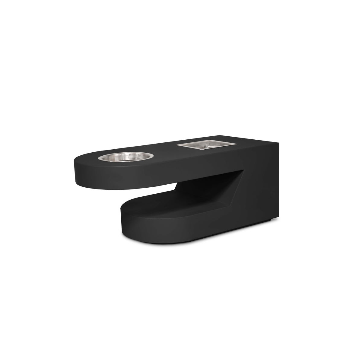 60" Rectangular Dana Fire Table - Powder Coated Metal - Black - Match Lit - Natural Gas