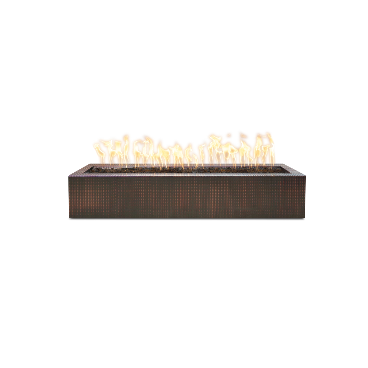72" Rectangular Eaves Fire Pit - Copper - Match Lit - Liquid PropaneOPT-LBTCPR72-LP