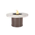 Fresno Wood Grain and Steel Fire Pit 60" - Match Lit - Ivory Concrete Top - Java Powder Coat Base - Natural Gas