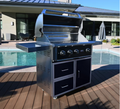 Wildfire Ranch Pro Black Stainless Steel Cart Mount Gas Grill - 36"
