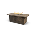 60" Rectangular Grove Fire Table - Wood Grain GFRC Concrete - Oak - Spark Ignition with Flame Sense - Liquid Propane