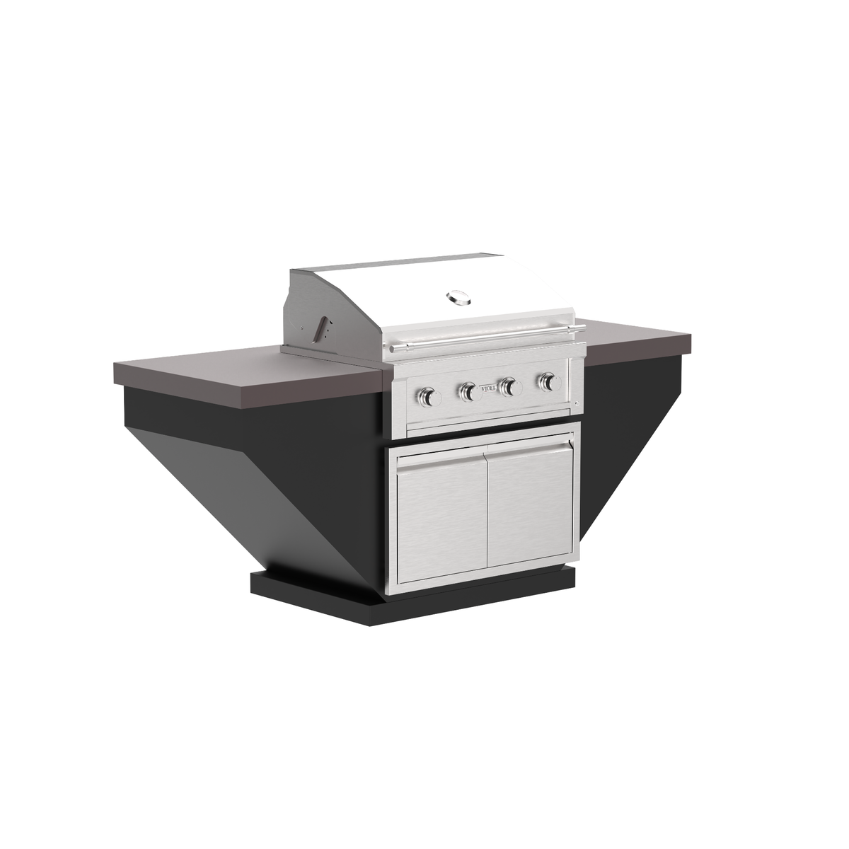 84" - Legacy - Luxe 84 I - Complete BBQ Island - Powder Coated - Includes Gran Fuego 36" BBQ Grill (4) Burner