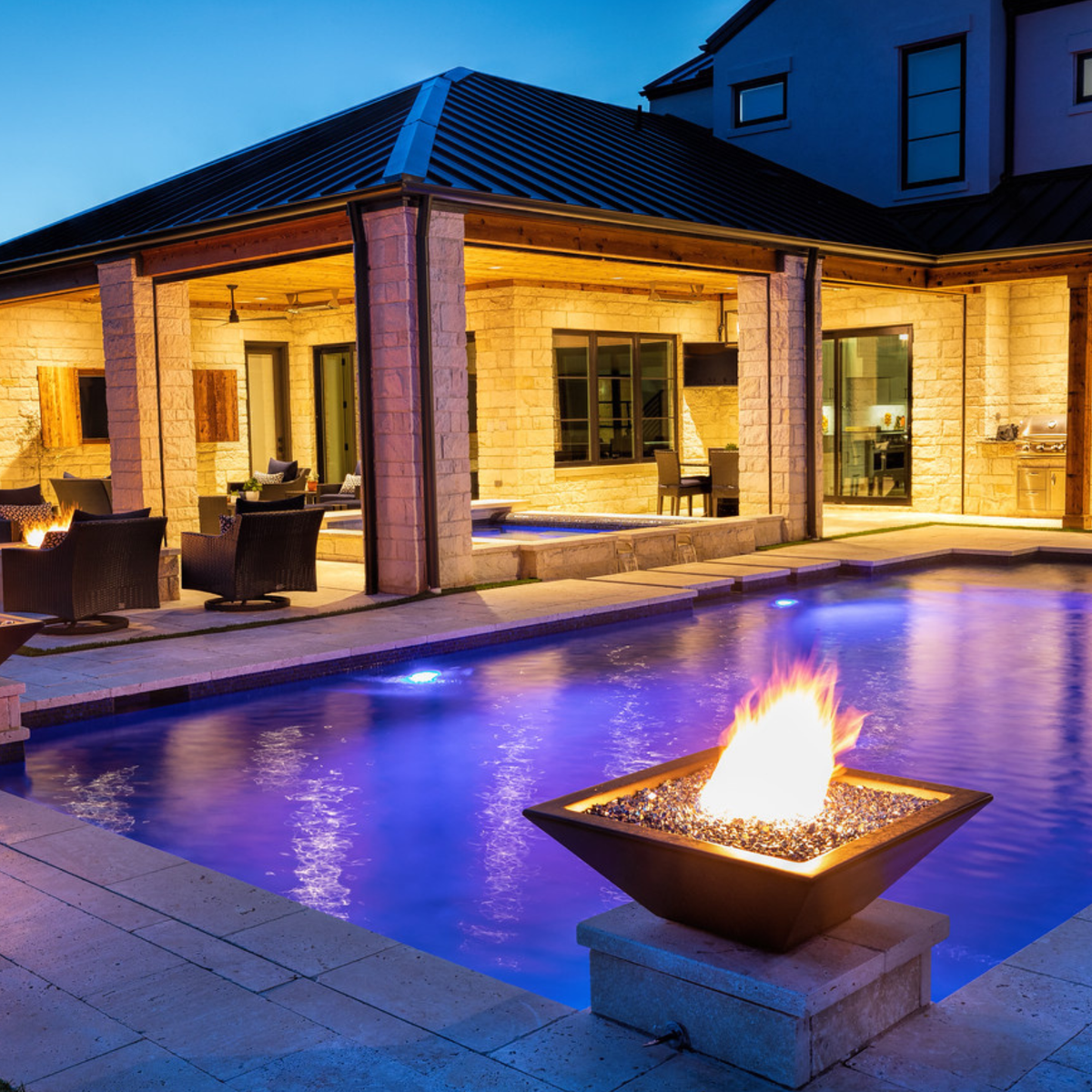 Square Maya Fire Bowl