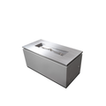 46" Rectangular Merona Fire Table - Powder Coated Metal - Pewter - Match Lit - Liquid Propane