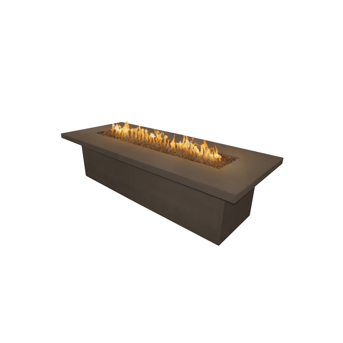 72" Rectangular Newport Fire Table - GFRC Concrete - Chocolate - Low Voltage Electronic Ignition - Natural GasOPT-NPTT72E12V-CHC-NGOPT-NPTT72E12V-CHC-NG