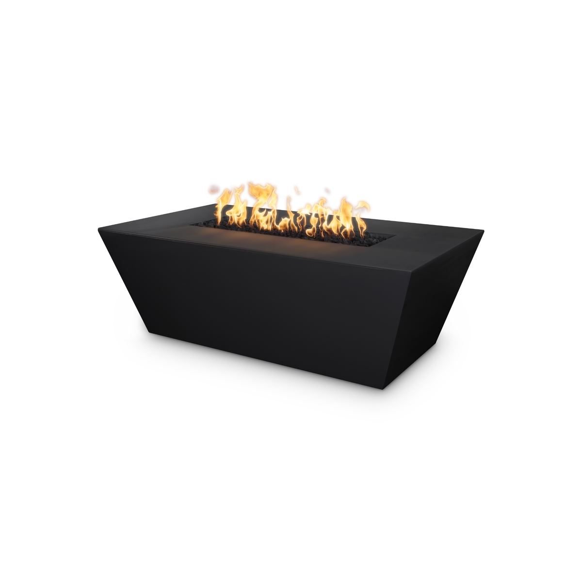60" Rectangular Angelus Fire Pit - GFRC Concrete - Black - Match Lit - Natural GasOPT-AGLGF60-BLK-NGOPT-AGLGF60-BLK-NG