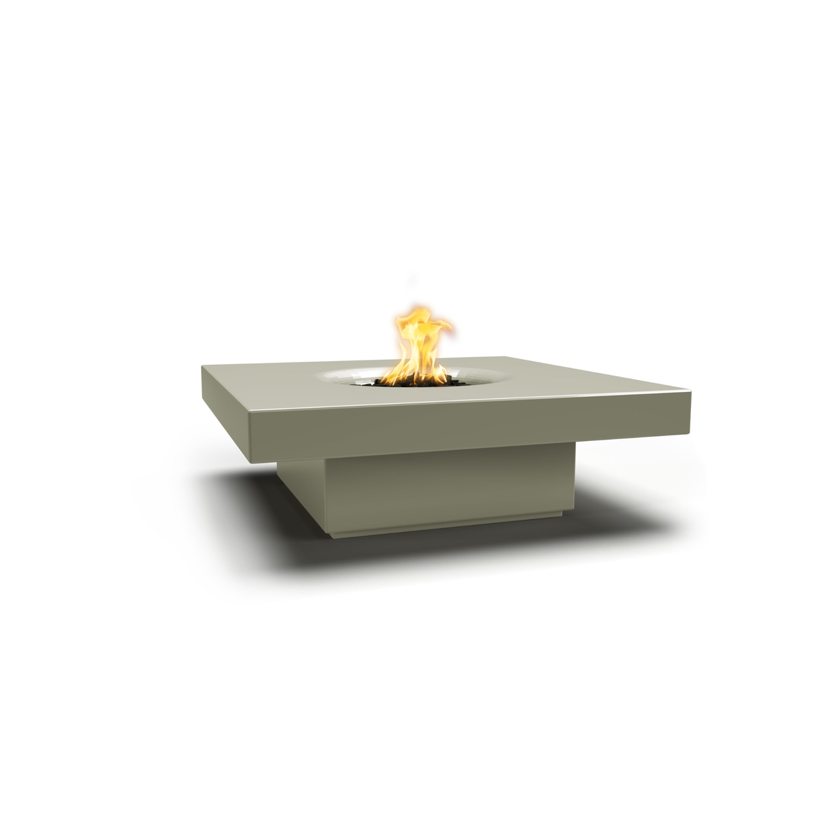 48" Square Balboa Fire Table - GFRC Concrete - Ash - Match Lit - Natural GasOPT-BAL48-ASH-NGOPT-BAL48-ASH-NG