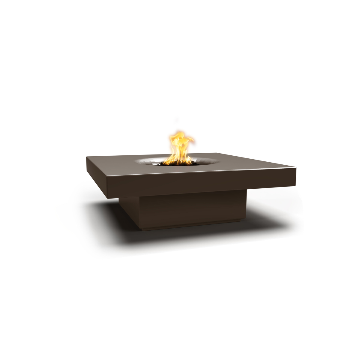 48" Square Balboa Fire Table - GFRC Concrete - Chocolate - Match Lit - Liquid PropaneOPT-BAL48-CHC-LPOPT-BAL48-CHC-LP