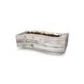 60" Rectangular Big Sur Fire Pit - Wood Grain GFRC Concrete - Ivory - Match Lit - Liquid PropaneOPT-BGSR60-IVY-LP