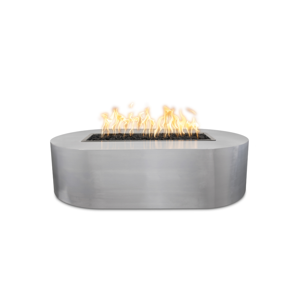 Bispo 48" x 24" Fire Pit - Stainless Steel - Match LitOPT-BSPSS48