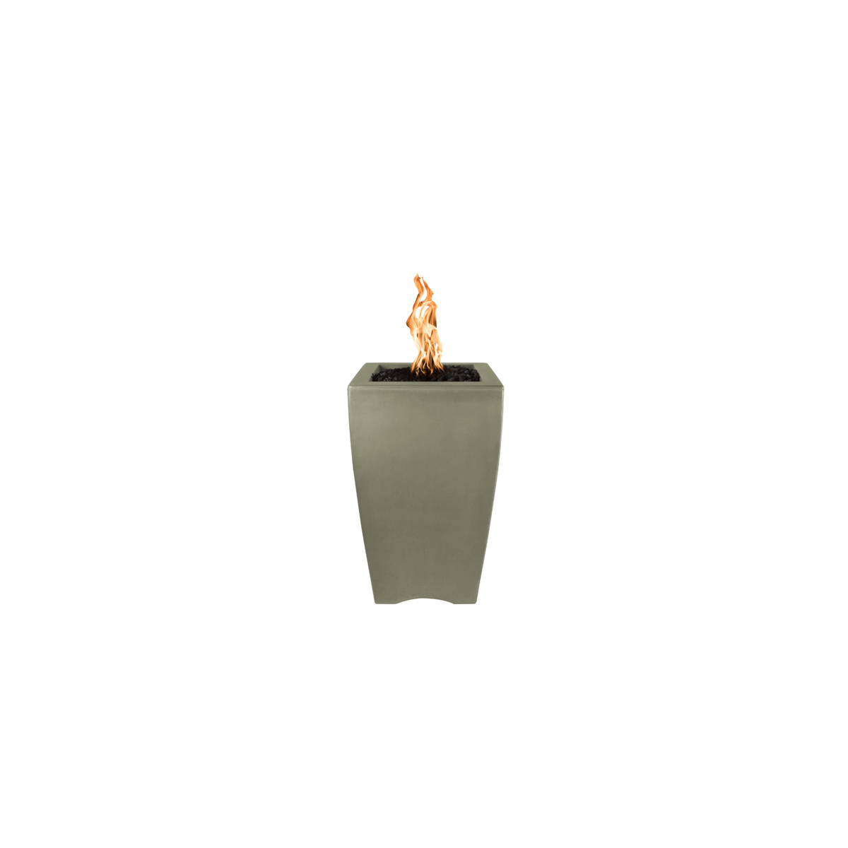 20" Square Baston Fire Pillar - GFRC Concrete - Ash - Match Lit - Liquid PropaneOPT-BSTON20-ASH-LPOPT-BSTON20-ASH-LP
