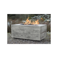 72" Rectangular Catalina Fire Pit - Wood Grain GFRC Concrete - Ivory - Match Lit with Flame Sense - Liquid PropaneOPT-CTL72FSML-IVY-LP
