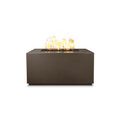 60" Rectangular Pismo Fire Pit - GFRC Concrete - Chocolate - Spark Ignition with Flame Sense - Natural GasOPT-2460FSEN-CHC-NG