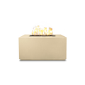 48" Rectangular Pismo Fire Pit - GFRC Concrete - Vanilla - Low Voltage Electronic Ignition - Liquid PropaneOPT-2448E12V-VAN-LP