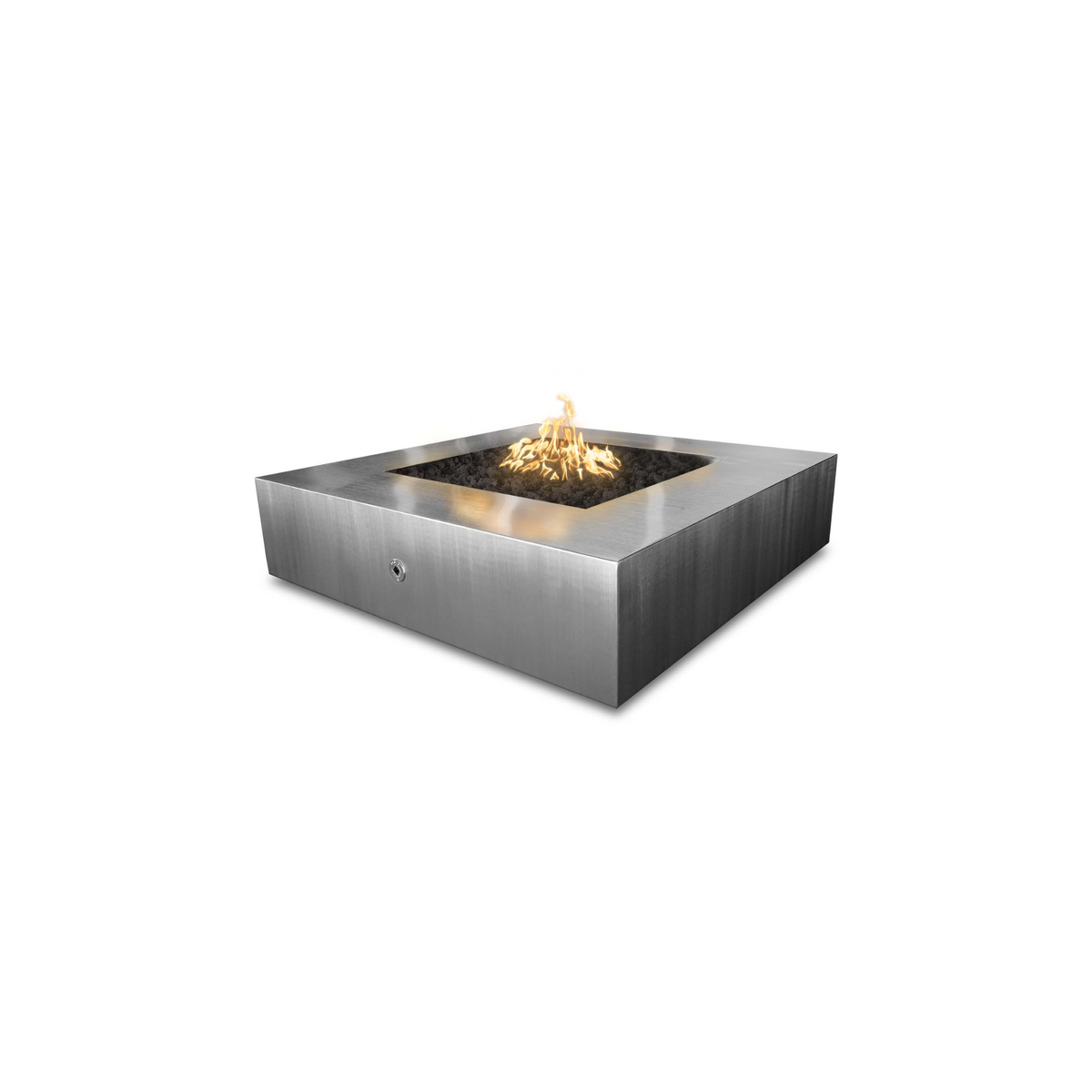 42" Square Quad Fire Pit - Stainless Steel - Plug & Play Electronic Ignition - Liquid PropaneOPT-QDSS42EKIT-LP