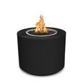 30" Round Beverly Fire Pit - Powder Coated Metal - Black - Spark Ignition with Flame Sense - Liquid PropaneOPT-30PCBFSEN-BLK-LP