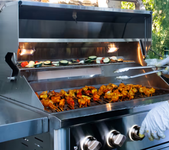 Wildfire Ranch Pro Black Stainless Steel Cart Mount Gas Grill - 36"